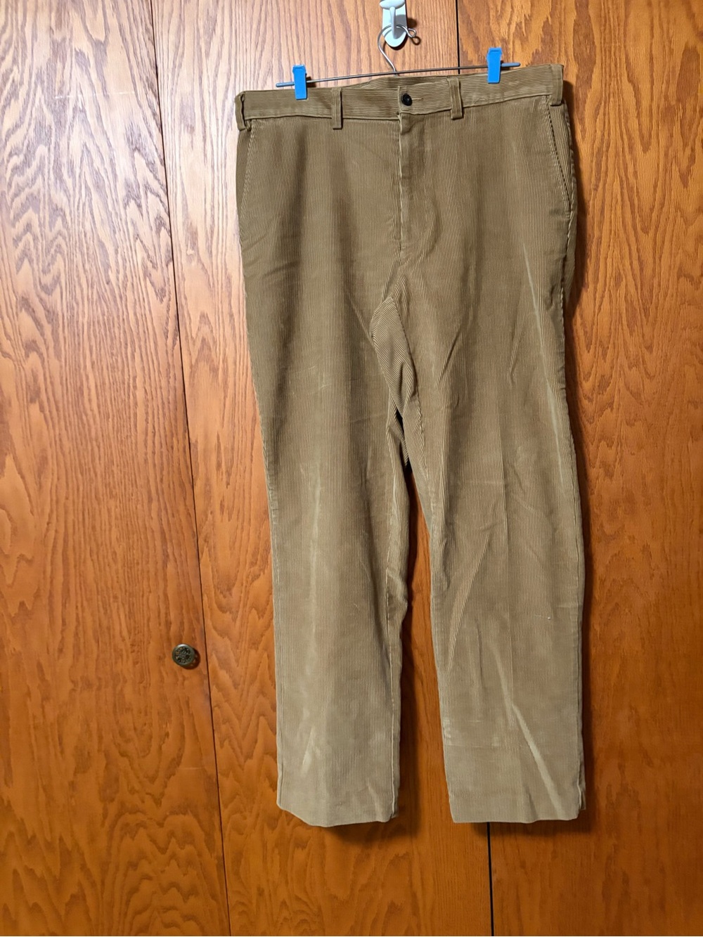 Orvis Men's Tan Corduroy Casual Pants Regular Fit Straight Leg 36W